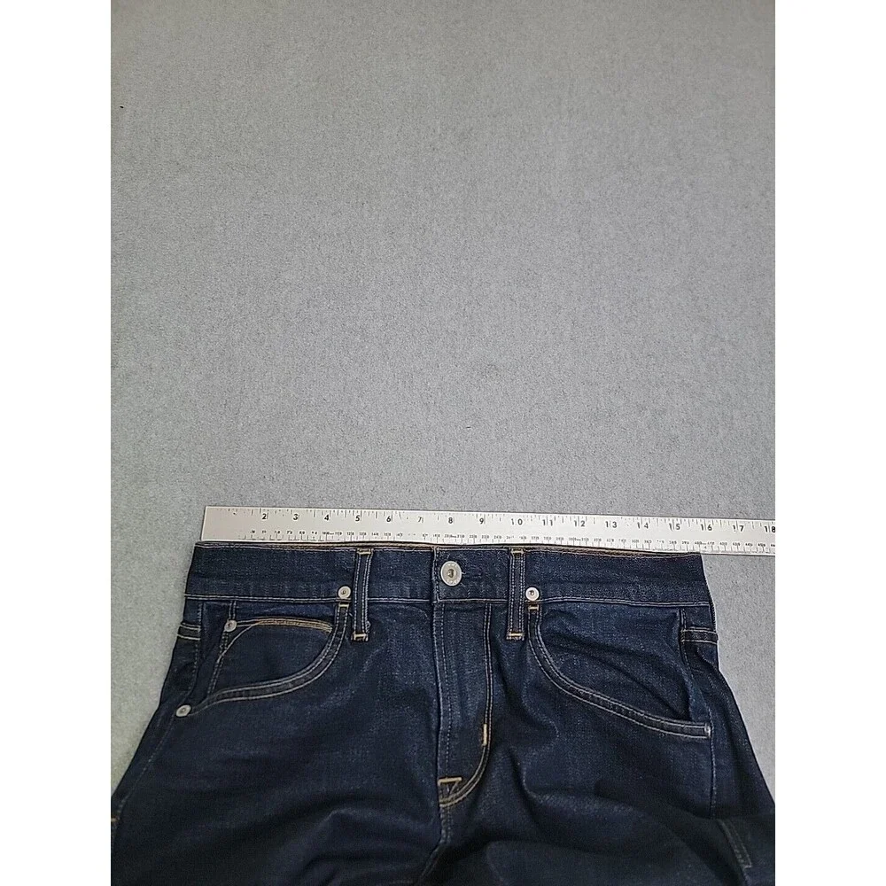 Hudson Jeans Mens 30 36x28 Straight Byron 5 Point Dark Blue‎ Stretch Low Rise
